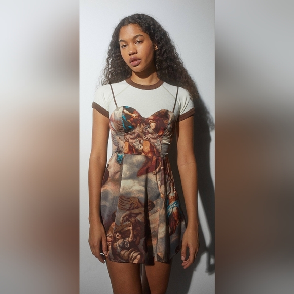 NWT UO Orion Bustier Slip Skater Dress - Picture 3 of 10